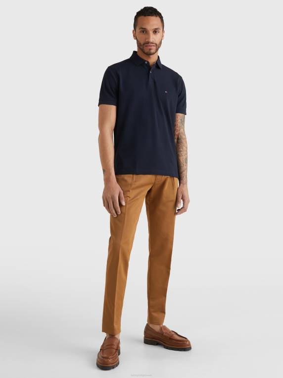 פולו כותנה אורגנית גמישה משנת 1985 NX201097 שמיים מדבריים Tommy Hilfiger