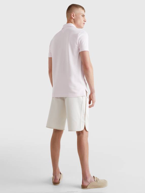 פולו כותנה אורגנית גמישה משנת 1985 NX201130 ורוד בהיר Tommy Hilfiger