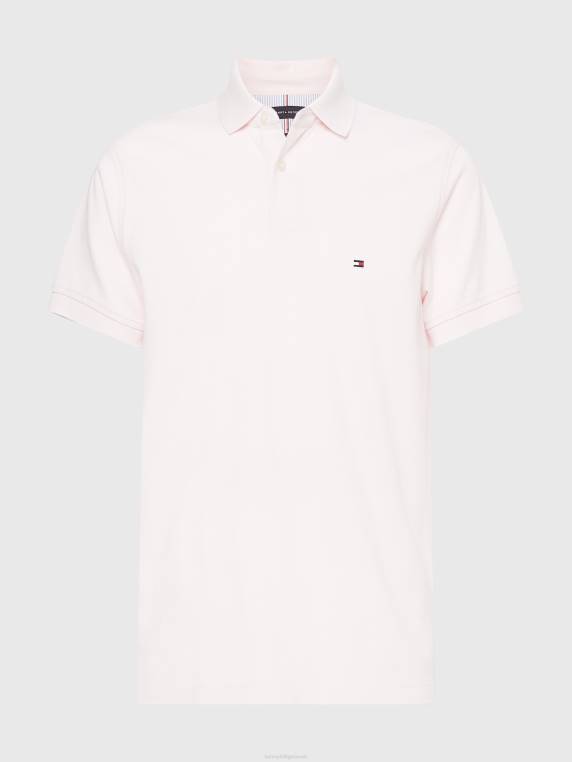 פולו כותנה אורגנית גמישה משנת 1985 NX201130 ורוד בהיר Tommy Hilfiger
