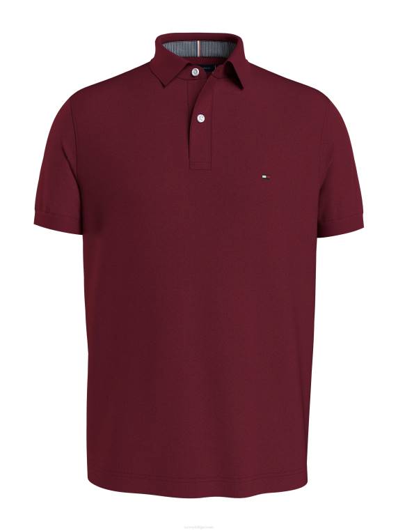 פולו כותנה אורגנית גמישה משנת 1985 NX201151 סוֹמֶק Tommy Hilfiger