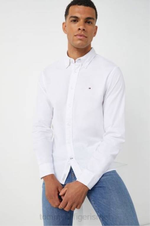 חולצת אוקספורד משנת 1985 NX203042 לבן Tommy Hilfiger