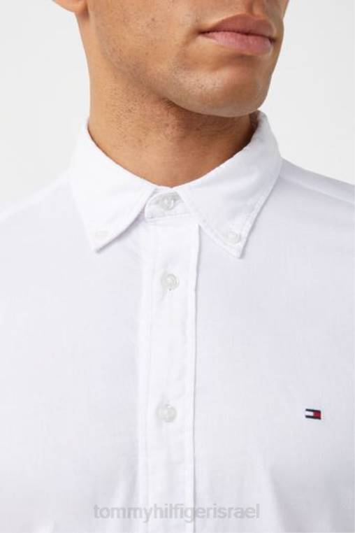 חולצת אוקספורד משנת 1985 NX203042 לבן Tommy Hilfiger