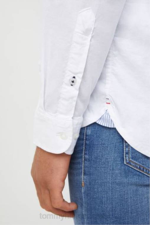 חולצת אוקספורד משנת 1985 NX203042 לבן Tommy Hilfiger