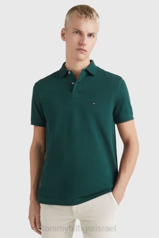 חולצת פולו רגילה משנת 1985 NX203510 ירוק Tommy Hilfiger