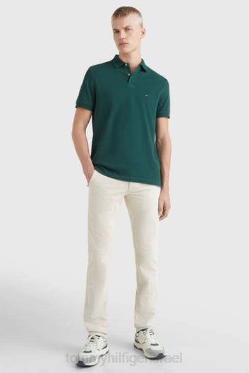 חולצת פולו רגילה משנת 1985 NX203510 ירוק Tommy Hilfiger