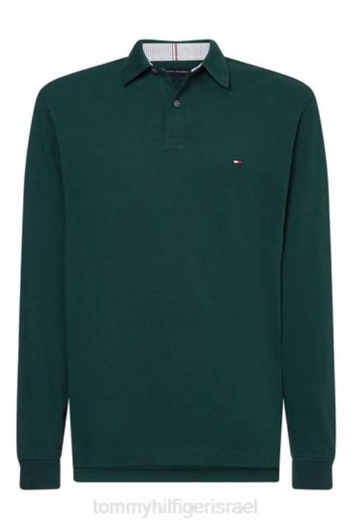 חולצת פולו עם שרוולים ארוכים משנת 1985 NX203566 ירוק Tommy Hilfiger
