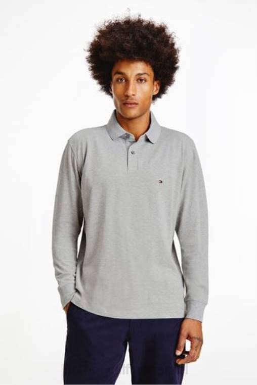 חולצת פולו עם שרוולים ארוכים משנת 1985 NX203659 אפור Tommy Hilfiger