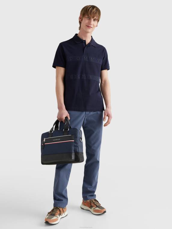 תיק מחשב חסום צבע משנת 1985 NX20922 שמיים מדבריים Tommy Hilfiger