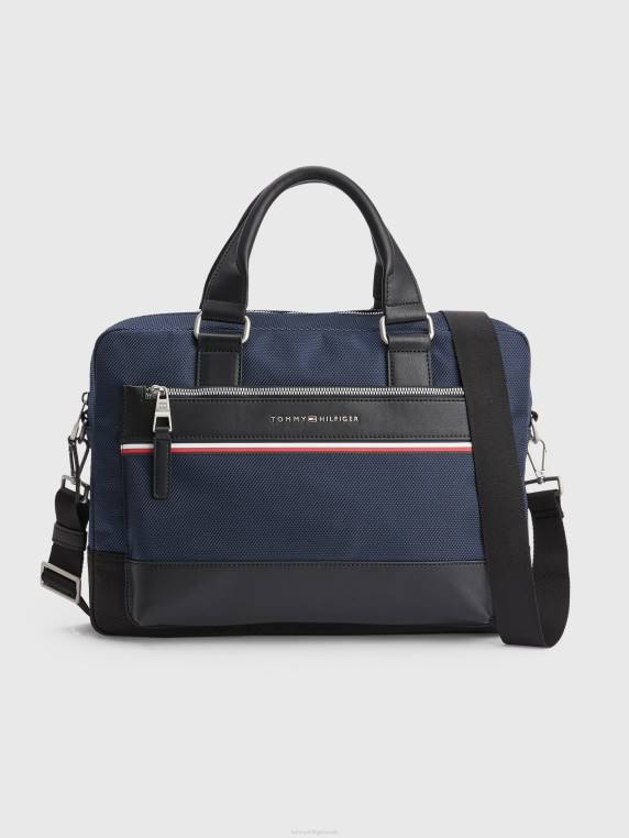 תיק מחשב חסום צבע משנת 1985 NX20922 שמיים מדבריים Tommy Hilfiger