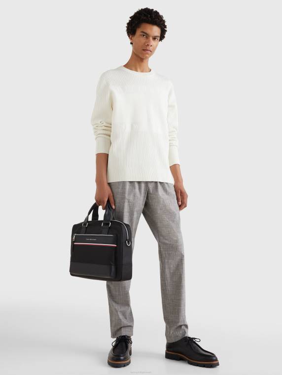 תיק מחשב חסום צבע משנת 1985 NX20923 שָׁחוֹר Tommy Hilfiger