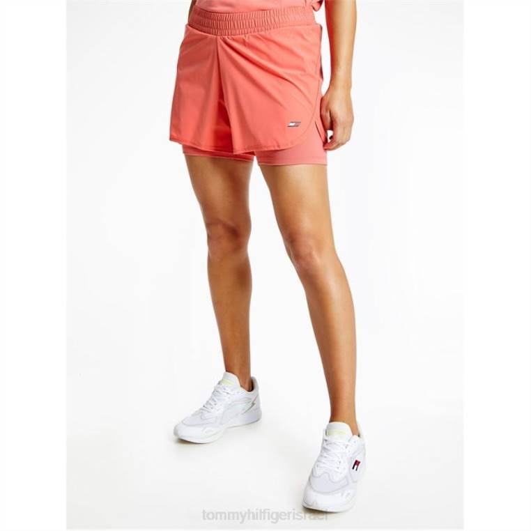 מכנסיים קצרים 2 ב-1 NX2020447 אלמוג קריסטל Tommy Hilfiger