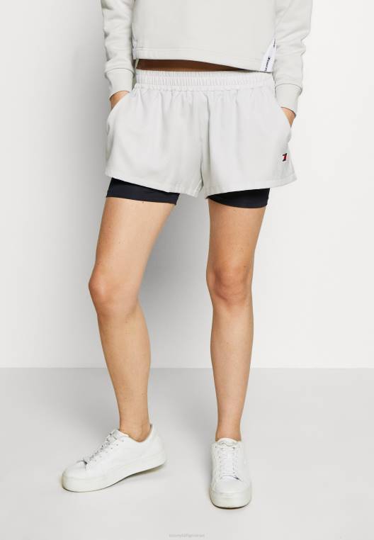 מכנסי ספורט קצרים 2 ב-1 NX208742 אפור Tommy Hilfiger