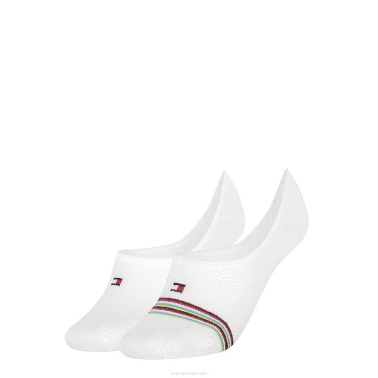 פס רב-צבעוני של 2 אריזה לילדים NX20173 לבן Tommy Hilfiger
