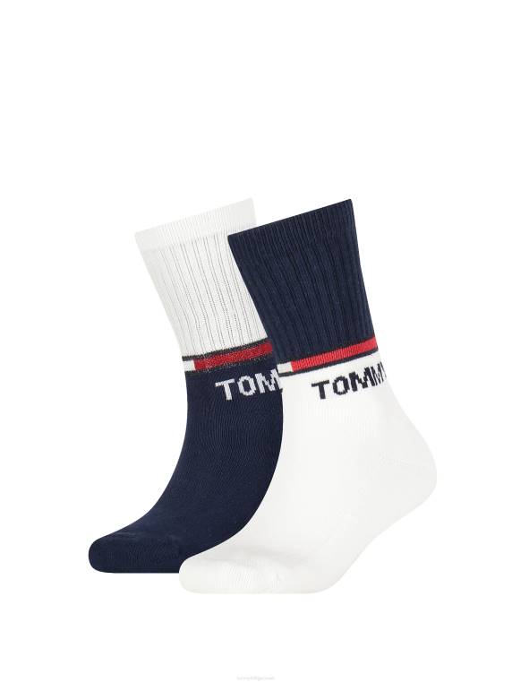 2 חבילות גרבי ספורט לילדים NX20186 טומי מקורי Tommy Hilfiger
