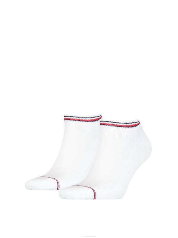 2 חבילות גרבי נעלי סניקרס אייקוניות NX201929 לבן Tommy Hilfiger