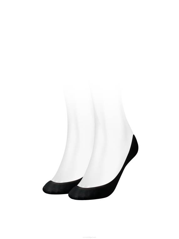 2 חבילות גרבי בלרינה NX201941 שָׁחוֹר Tommy Hilfiger