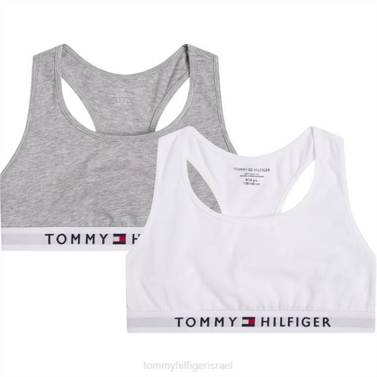חזיית לוגו 2 חבילות NX2020352 אפור/לבן 0ud Tommy Hilfiger