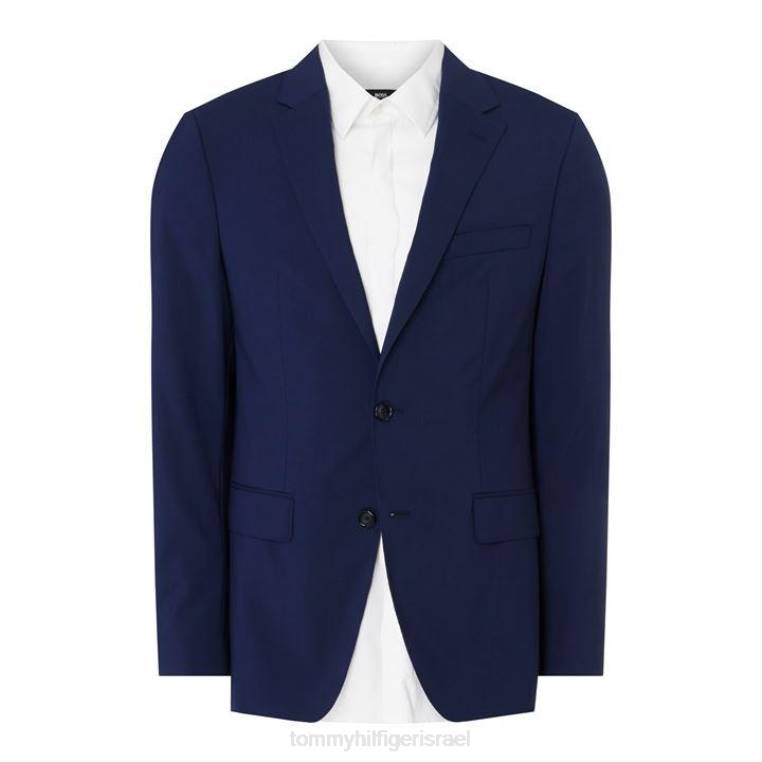 ז'קט רגיל עם חזה חד חזה 2 כפתורים טומי NX2020862 כחול 420 Tommy Hilfiger