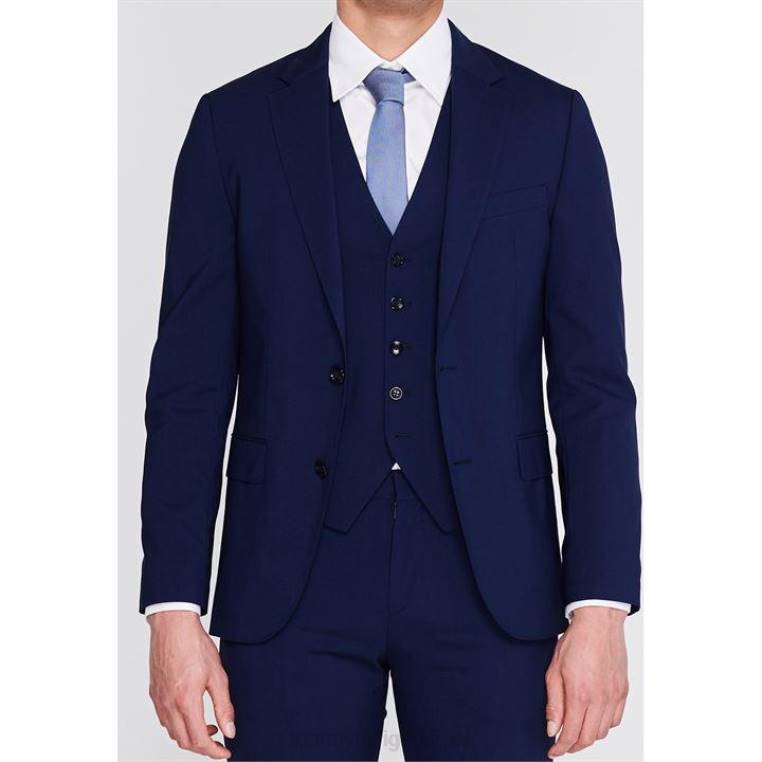 ז'קט רגיל עם חזה חד חזה 2 כפתורים טומי NX2020862 כחול 420 Tommy Hilfiger