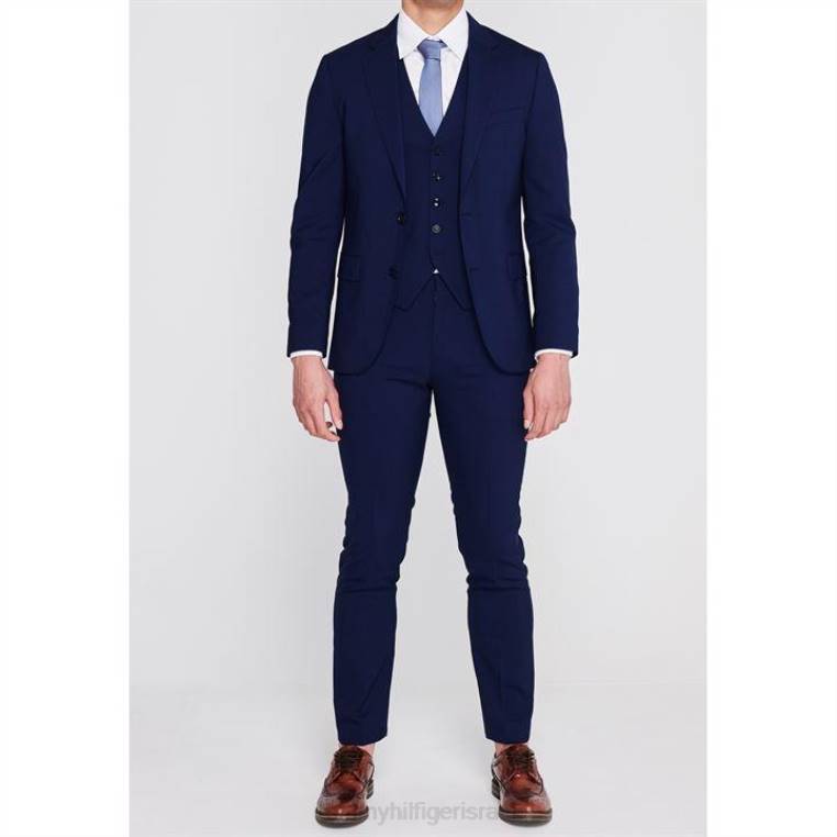 ז'קט רגיל עם חזה חד חזה 2 כפתורים טומי NX2020862 כחול 420 Tommy Hilfiger