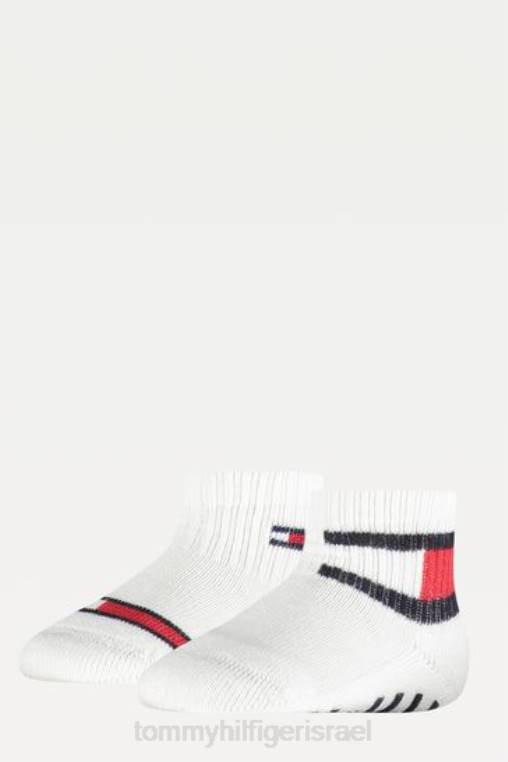 גרבי תינוק 2 חבילות NX203282 לבן Tommy Hilfiger