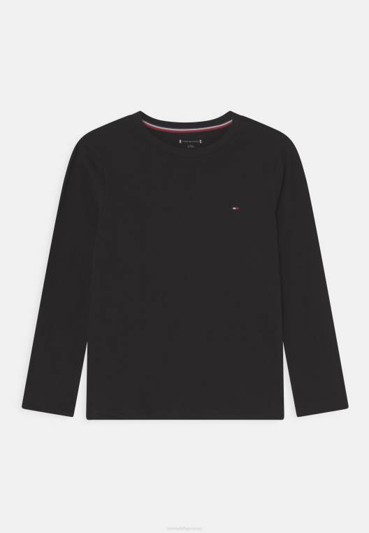 טי 2 חבילות עליונית עם שרוולים ארוכים NX205069 אפור בינוני/שחור Tommy Hilfiger