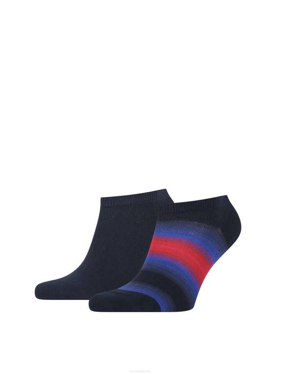 גרבי נעלי ספורט 2 חבילות באחה פסים NX20546 חיל הים/אדום Tommy Hilfiger