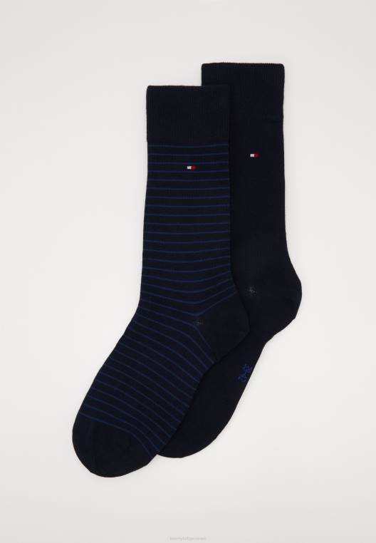 גרבי פסים קטנים לגברים 2 חבילות גרביים NX206775 כְּחוֹל Tommy Hilfiger