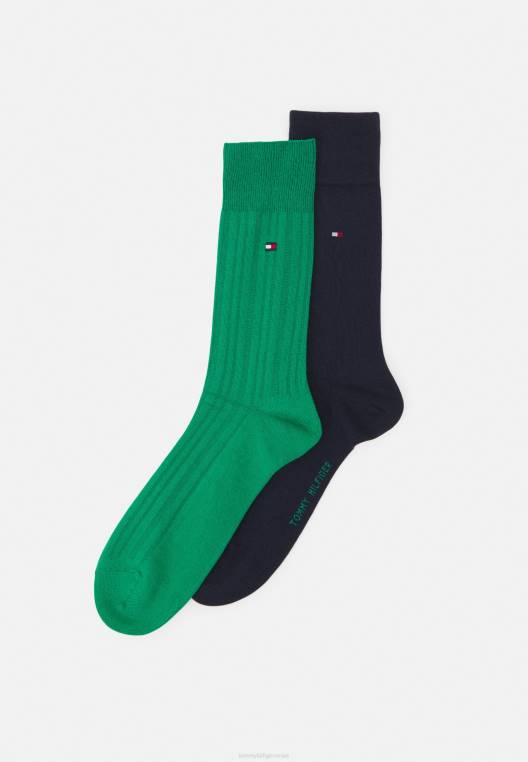 גרבי גברים מפוארות 2 חבילות NX206777 ירוק Tommy Hilfiger