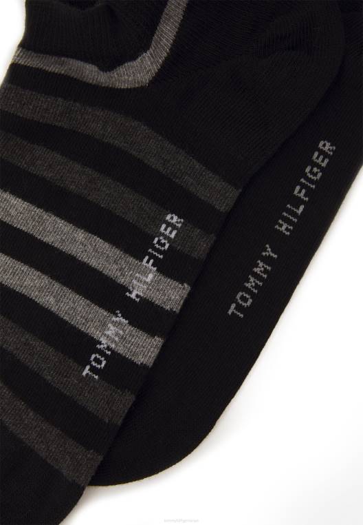 גברים דואו פסים נעלי ספורט גרבי מאמן 2 מארז NX206829 שָׁחוֹר Tommy Hilfiger