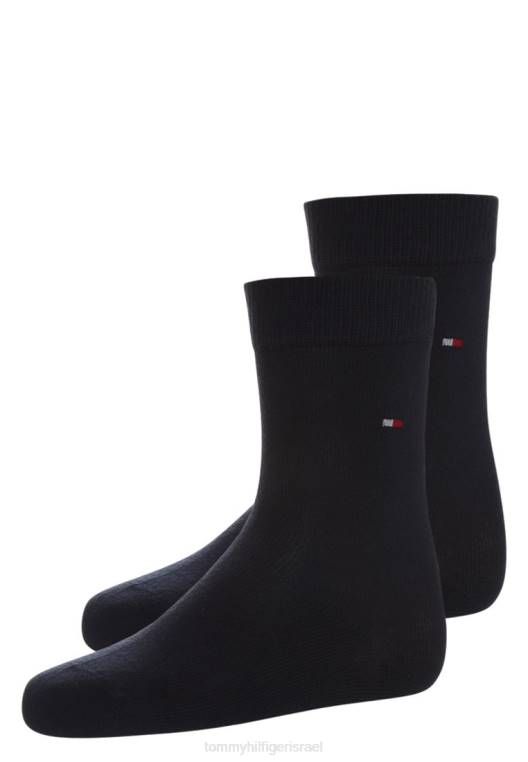 גרביים בסיסיים של 2 חבילות לילדים NX206848 כחול חצות Tommy Hilfiger