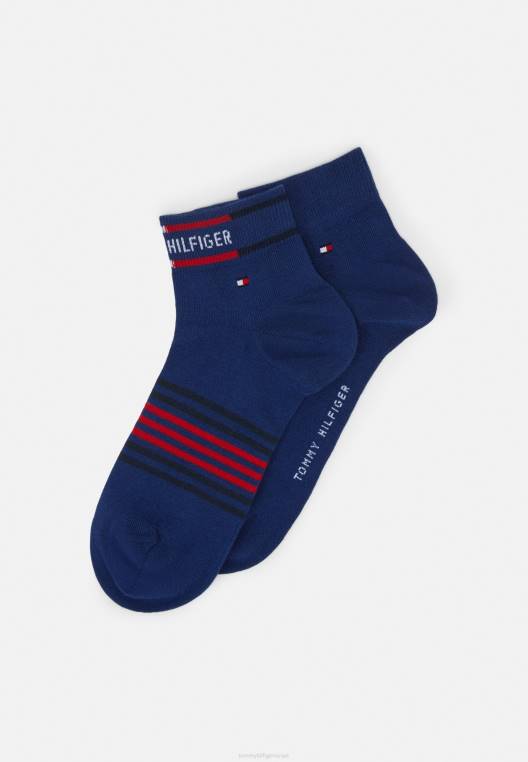 גרביים של 2 חבילות פס לגברים NX206942 מעמקים כחולים Tommy Hilfiger