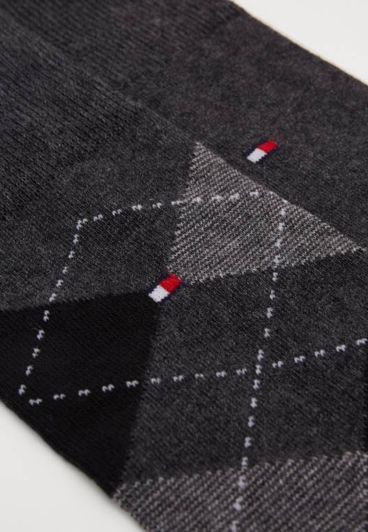 גברים בודקים 2 גרביים NX206958 פֶּחָם אֶבֶן Tommy Hilfiger