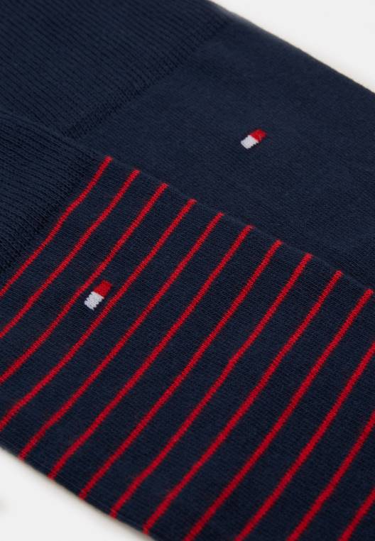 גרבי פסים קטנים לגברים 2 חבילות גרביים NX206976 כחול כהה/אדום Tommy Hilfiger