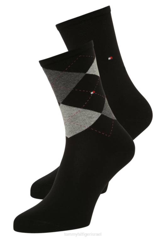 2 זוגות גרביים NX207034 שָׁחוֹר Tommy Hilfiger