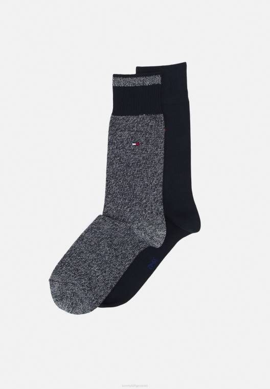 גרביים עונתיות מולין 2 חבילות לגברים NX207166 כחול כהה Tommy Hilfiger