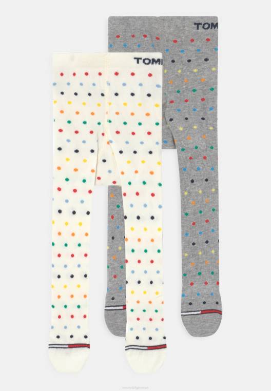 טייץ בייבי דוט 2 מארז NX208907 לבן/רב צבעים Tommy Hilfiger