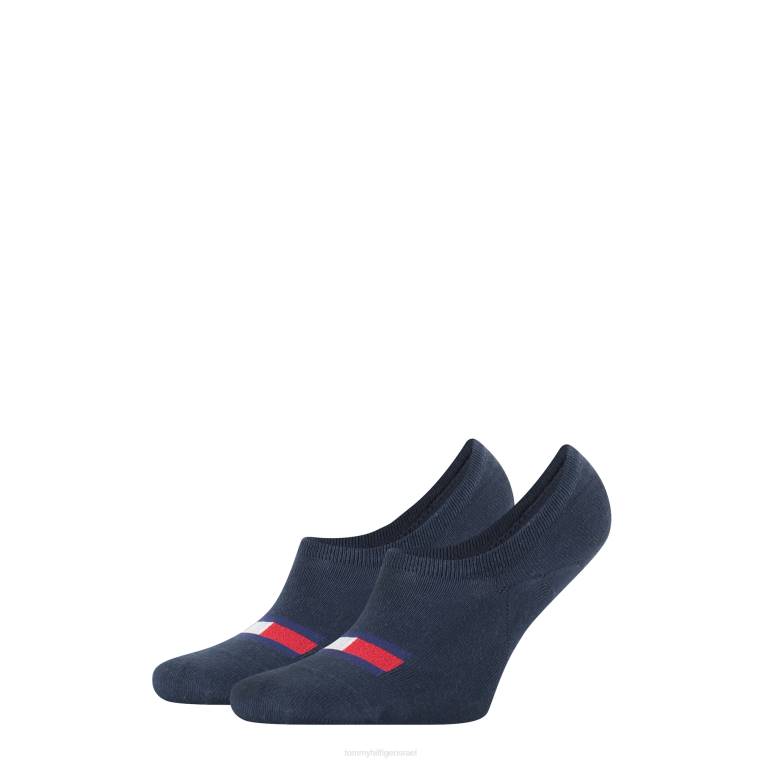 2 חבילות גרבי דגל בגזרה גבוהה NX20934 חיל הים Tommy Hilfiger