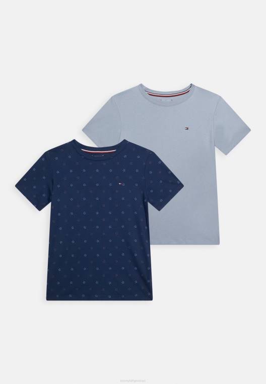 טי שירט עם הדפס 2pack NX206105 כוכב כפול בנזין/כחול השחר Tommy Hilfiger
