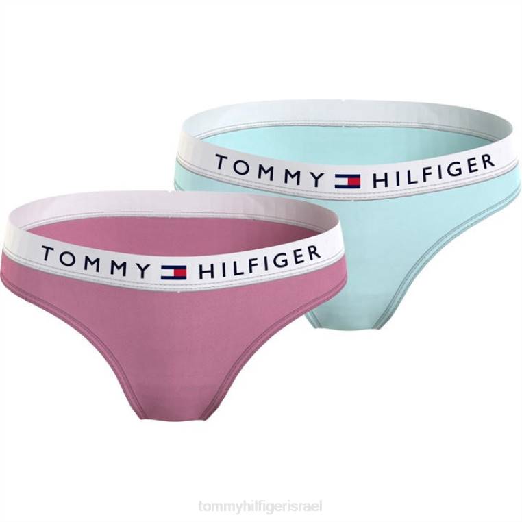 2pk לוגו קצר בנות ג'וניור NX2020486 ורד/אקווה 0 לעומת Tommy Hilfiger