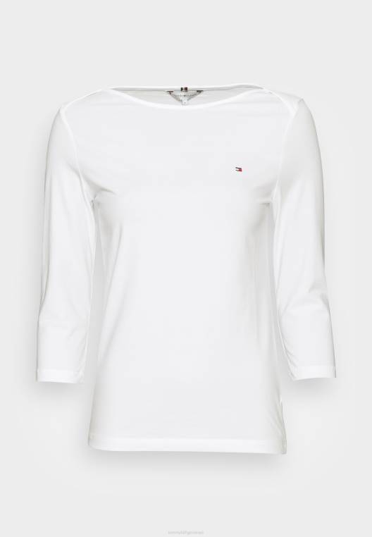 סירה 3/4 שרוול עליון עם שרוולים ארוכים NX203849 לבן Tommy Hilfiger