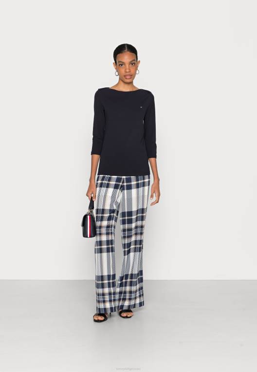 סירה 3/4 שרוול עליון עם שרוולים ארוכים NX203857 שמיים מדבריים Tommy Hilfiger