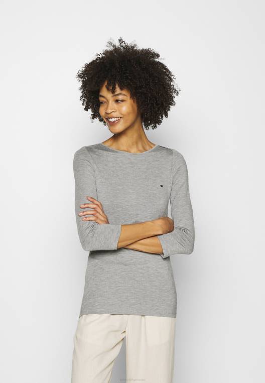 חולצת סירה עם שרוולים ארוכים 3/4 NX207770 אפור Tommy Hilfiger