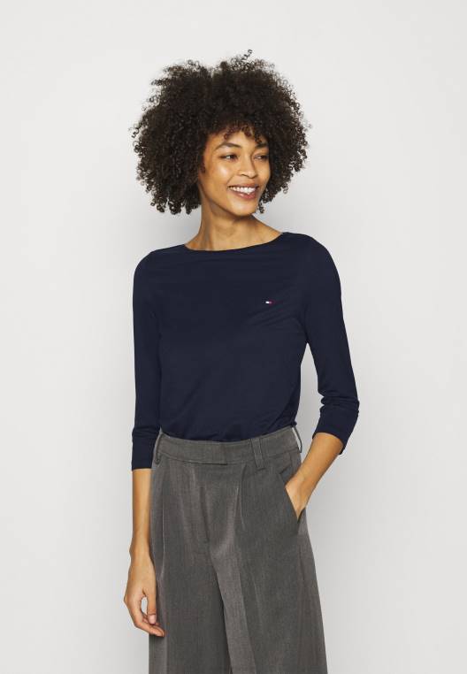 חולצת סירה עם שרוולים ארוכים 3/4 NX207954 כְּחוֹל Tommy Hilfiger