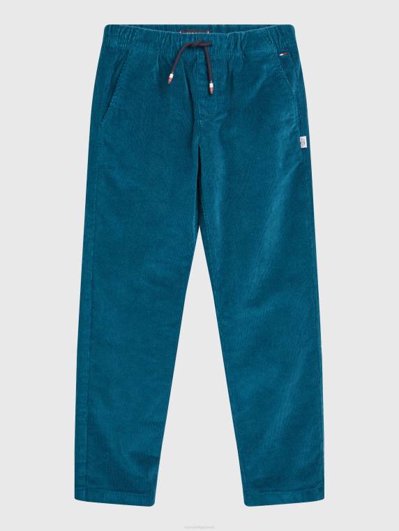 מכנסי קורדרוי נשלפים לבנים 3-7 NX20121 בֶּנזִין Tommy Hilfiger