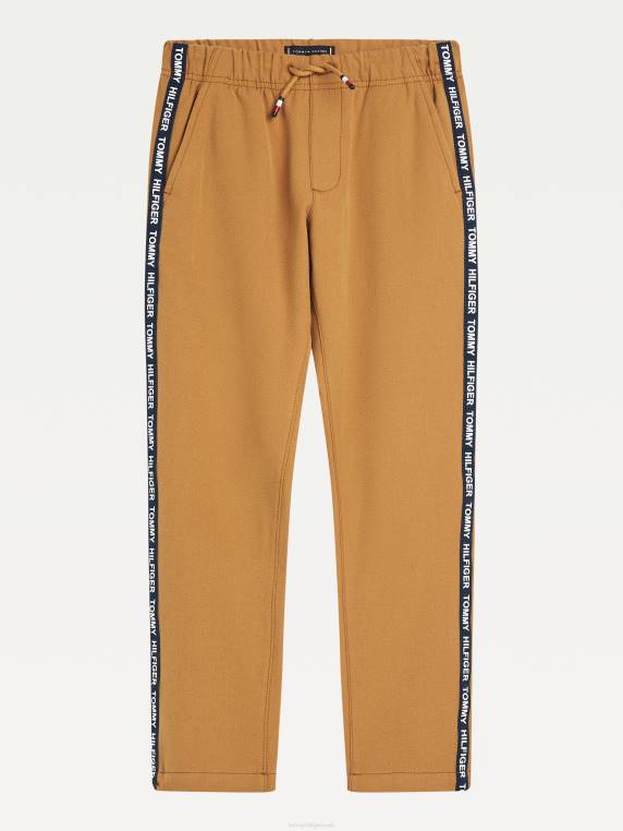 בנים 3-7 לוגו טייפ ריצה שרוך NX20132 פליז וינטג' Tommy Hilfiger