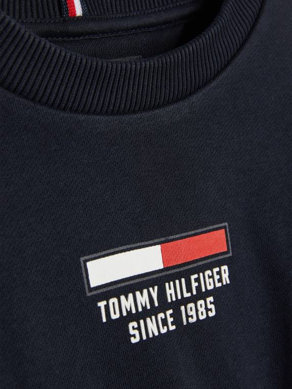 סווטשירט לוגו של בנים 3-7 NX20223 שמיים מדבריים Tommy Hilfiger