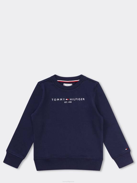 סווטשירט חיוני לילדים יוניסקס 3-7 NX20225 צי הדמדומים Tommy Hilfiger