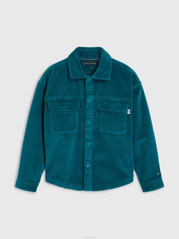 חולצת קורדרוי יוניסקס 3-7 לילדים NX202392 בֶּנזִין Tommy Hilfiger