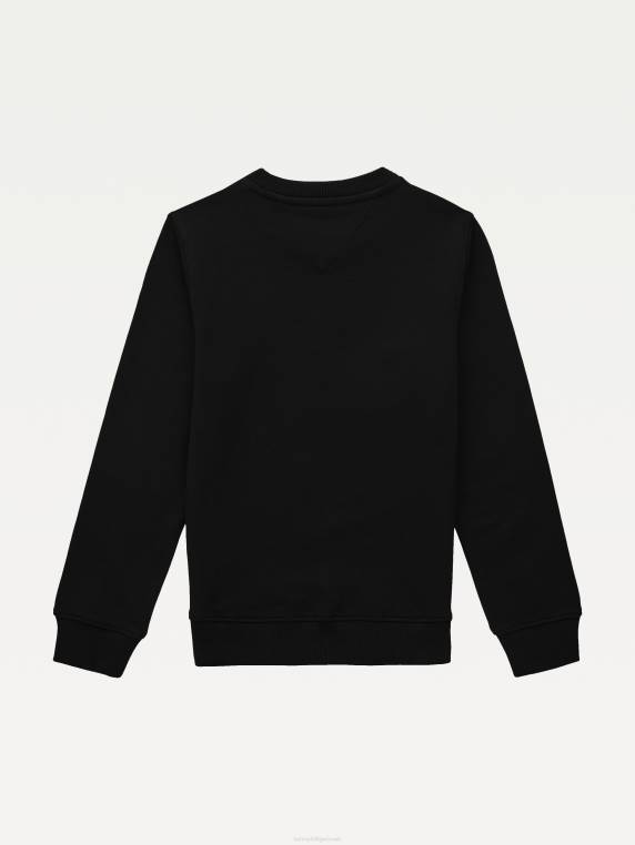 סווטשירט חיוני לילדים יוניסקס 3-7 NX20242 שָׁחוֹר Tommy Hilfiger